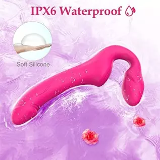 Strapless Strap-On G-Spot Dildo Vibrator for Women, Dreamyslut Anti-Slip Remote Control Realistic Double-Ended Dildo Vibrating B