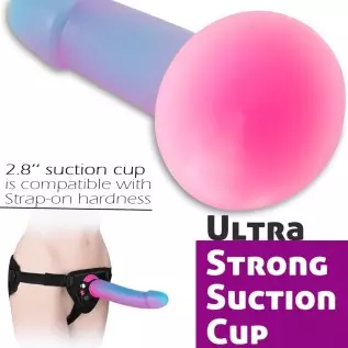 8'' Liquid Silicone Realistic Dildo,Gradient Color Penis for Vaginal and Anal Sex,Adult Sex Toy for G-spot and Prostate Orgasm,L