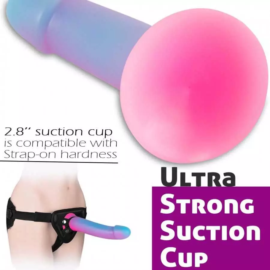 8'' Liquid Silicone Realistic Dildo,Gradient Color Penis for Vaginal and Anal Sex,Adult Sex Toy for G-spot and Prostate Orgasm,L