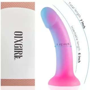 8'' Liquid Silicone Realistic Dildo,Gradient Color Penis for Vaginal and Anal Sex,Adult Sex Toy for G-spot and Prostate Orgasm,L