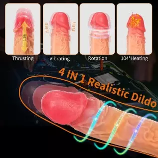 Thrusting Vibrator Dildo with Heating - 8.7" Realistic G Spot Vibrators Clitoral Anal Stimulator with 8 Vibrating Pleasure Modes Thrusting Vibrator Dildo with Heating - 8.7" Realistic G Spot Vibrators Clitoral Anal Stimulator with 8 Vibrating Pleasure Modes