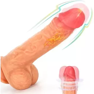 Thrusting Vibrator Dildo with Heating - 8.7" Realistic G Spot Vibrators Clitoral Anal Stimulator with 8 Vibrating Pleasure Modes Thrusting Vibrator Dildo with Heating - 8.7" Realistic G Spot Vibrators Clitoral Anal Stimulator with 8 Vibrating Pleasure Modes