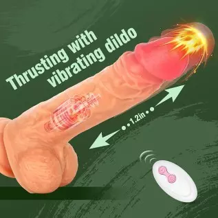 Thrusting Vibrator Dildo with Heating - 8.7" Realistic G Spot Vibrators Clitoral Anal Stimulator with 8 Vibrating Pleasure Modes Thrusting Vibrator Dildo with Heating - 8.7" Realistic G Spot Vibrators Clitoral Anal Stimulator with 8 Vibrating Pleasure Modes