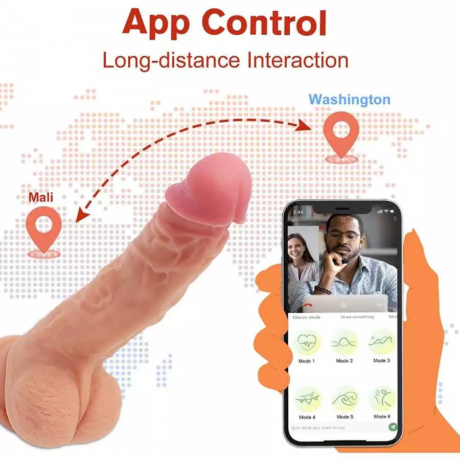 Thrusting Black Realistic Dildo Sex Toy for Women with 8 Vibrating Modes for G Spot Clitoral Anal Stimulation, Adorime Silicone