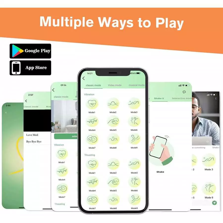 Thrusting Black Realistic Dildo Sex Toy for Women with 8 Vibrating Modes for G Spot Clitoral Anal Stimulation, Adorime Silicone