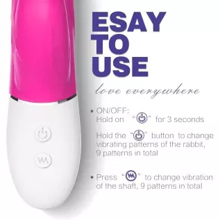 Realistic Rabbit Vibrator with Bunny Ears for G-spot Clitoris Stimulation, Waterproof Rechargeable Dildo Vibrator with 9 Strong Realistic Rabbit Vibrator with Bunny Ears for G-spot Clitoris Stimulation, Waterproof Rechargeable Dildo Vibrator with 9 Strong