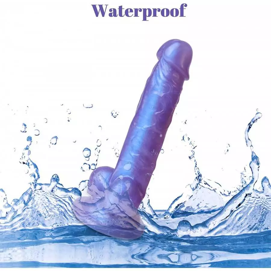 Realistic Dildo for Beginners, 6.5" Small Jelly Dildo with Suction Cup for Hands-Free Play, Body-Safe Material Dildos Adult Sex