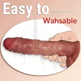 8.8”Big Silicone Dildo with Dual Density Soft Head and Hard Shaft, Huge Realistic Dildo with Lifelike Skin-Touching Feeling, Man