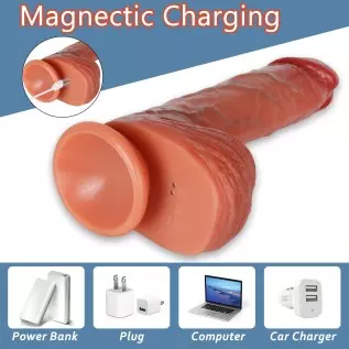 8.6" Thrusting Realistic Dildo Vibrator with Remote Control 5 Vibration & 3 Thrusting Modes, Lifelike Silicone Dildos with Stron