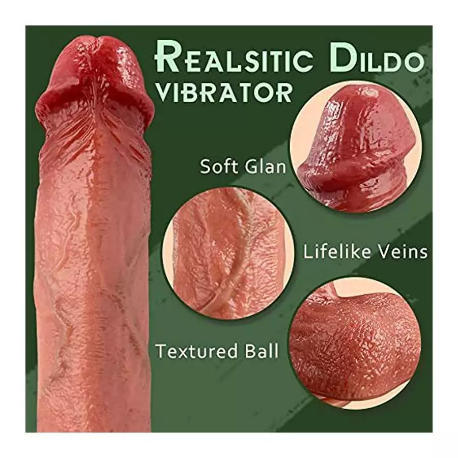 4 in 1 Thrusting Dildo Vibrator with Rotating and Heating, G-spot Dildos for Vagina and Anal Stimulation with 3 Thrust & 5 Vibra