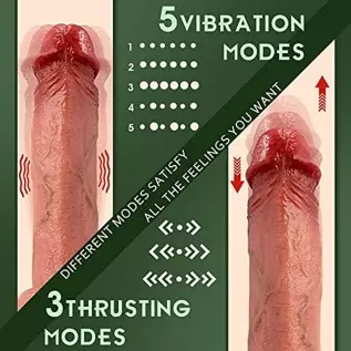 4 in 1 Thrusting Dildo Vibrator with Rotating and Heating, G-spot Dildos for Vagina and Anal Stimulation with 3 Thrust & 5 Vibra 4 in 1 Thrusting Dildo Vibrator with Rotating and Heating, G-spot Dildos for Vagina and Anal Stimulation with 3 Thrust & 5 Vibra