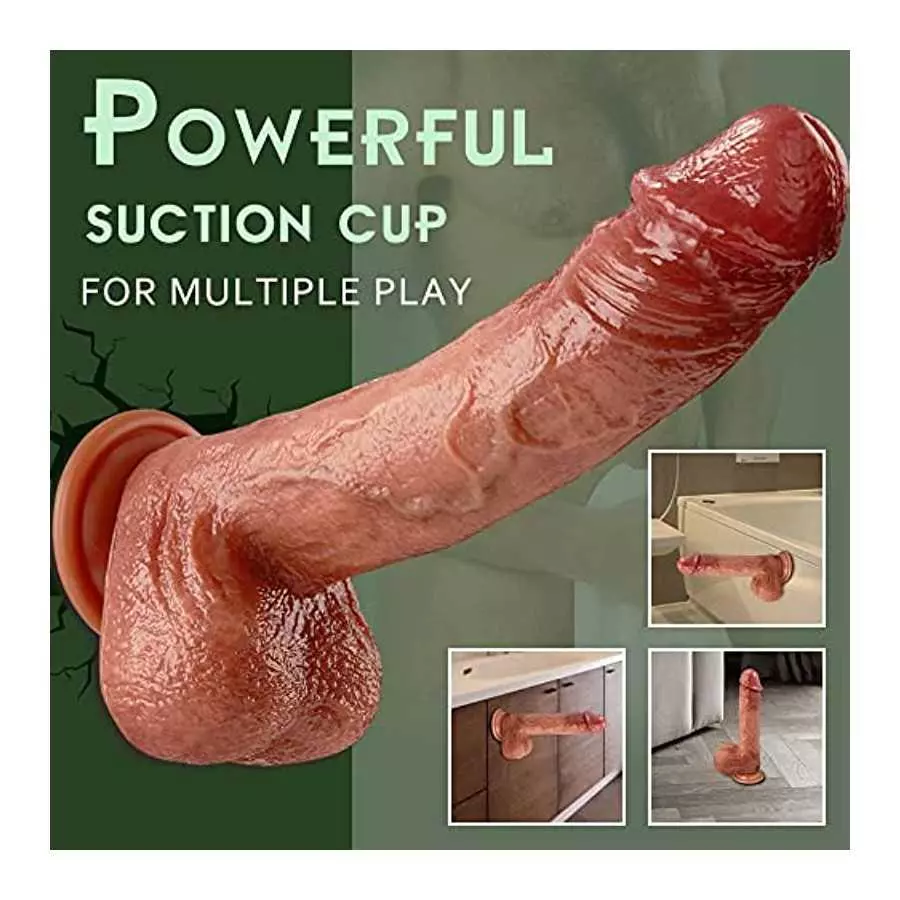 4 in 1 Thrusting Dildo Vibrator with Rotating and Heating, G-spot Dildos for Vagina and Anal Stimulation with 3 Thrust & 5 Vibra