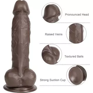 LOVENOTE Realistic Dildo for Women: Realistic Suction Cup Anal Dildo for Men Soft Silicone Dildo Adult Sex Toys with Balls for B