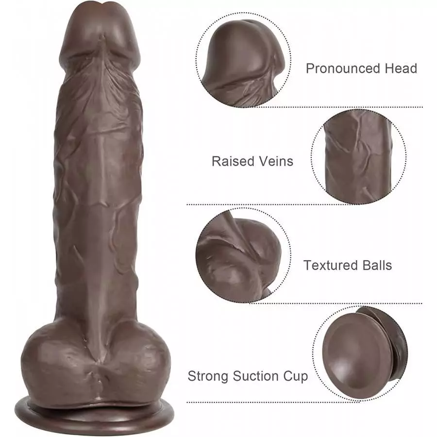 LOVENOTE Realistic Dildo for Women: Realistic Suction Cup Anal Dildo for Men Soft Silicone Dildo Adult Sex Toys with Balls for B