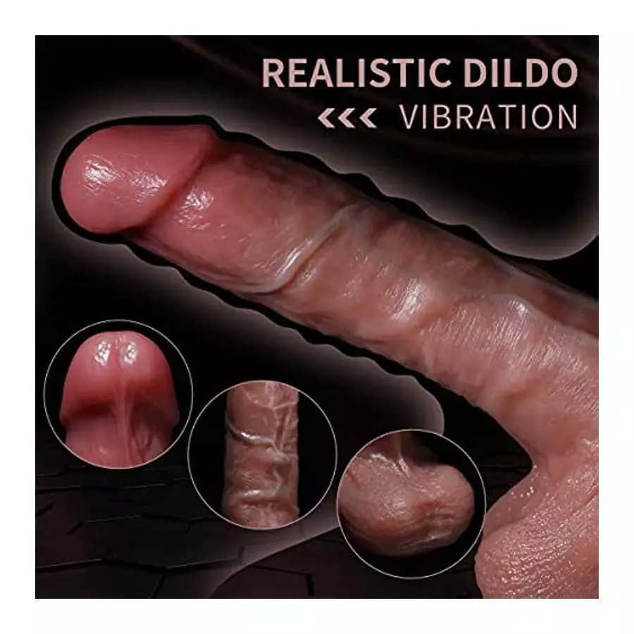 Realistic Dildo Thrusting Dildo Vibrator with 5 Thrusting Modes 9.5 Inch Vibrating Dildo, G Spot Dildos Adult Sex Toys for Women