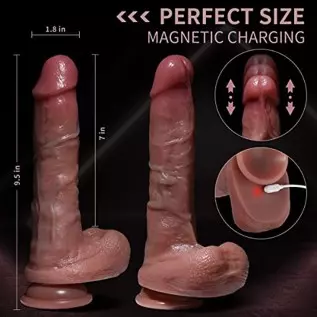 Realistic Dildo Thrusting Dildo Vibrator with 5 Thrusting Modes 9.5 Inch Vibrating Dildo, G Spot Dildos Adult Sex Toys for Women Realistic Dildo Thrusting Dildo Vibrator with 5 Thrusting Modes 9.5 Inch Vibrating Dildo, G Spot Dildos Adult Sex Toys for Women