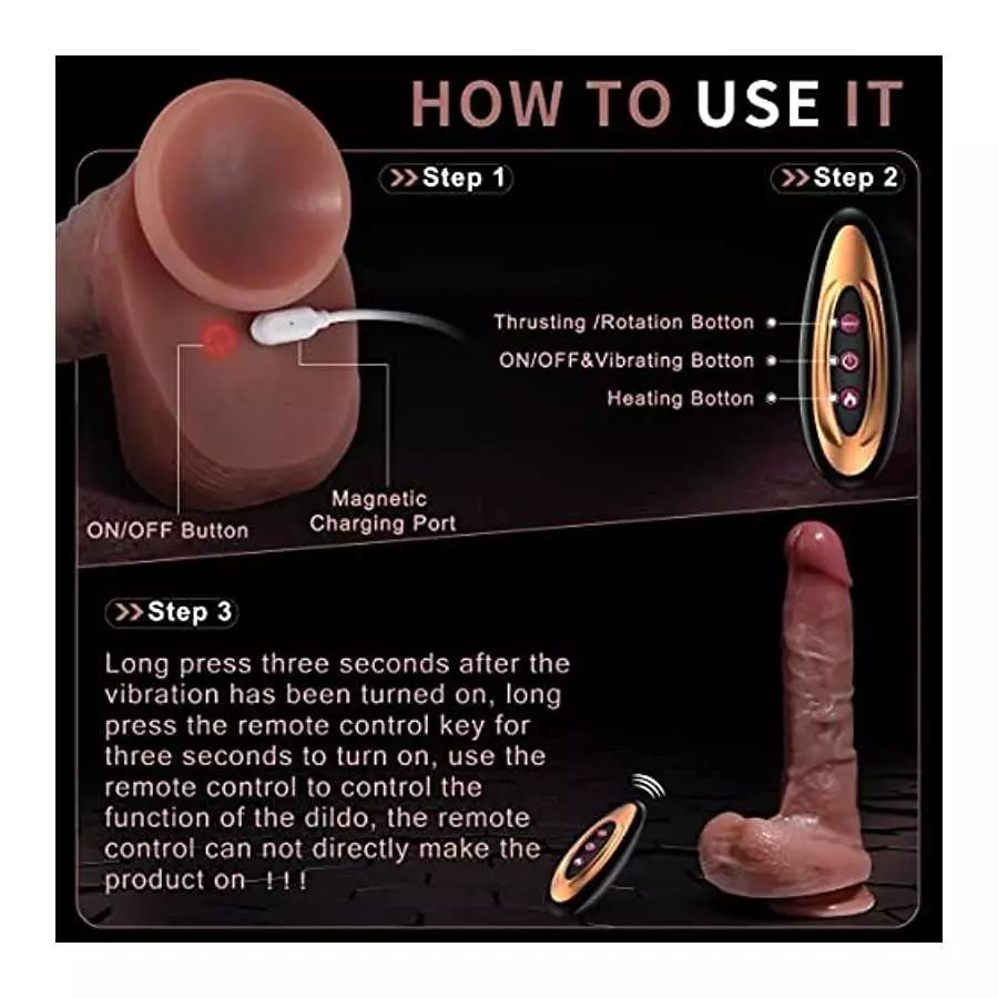 Realistic Dildo Thrusting Dildo Vibrator with 5 Thrusting Modes 9.5 Inch Vibrating Dildo, G Spot Dildos Adult Sex Toys for Women