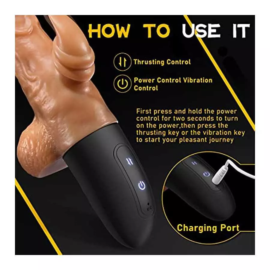 Thrusting Dildo Vibrator with 3 Thrusting Modes G Spot Vibrator Dildos Realistic Vibrating Dildo with 7 Vibration Modes Clitoral