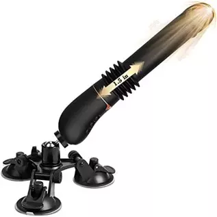 Sex Machine Thrusting Dildo Vibrator - Realistic Vibrating Dildo for Women with 3 Thrusts 7 Vibrations, Suction Cup Dildo for Cl