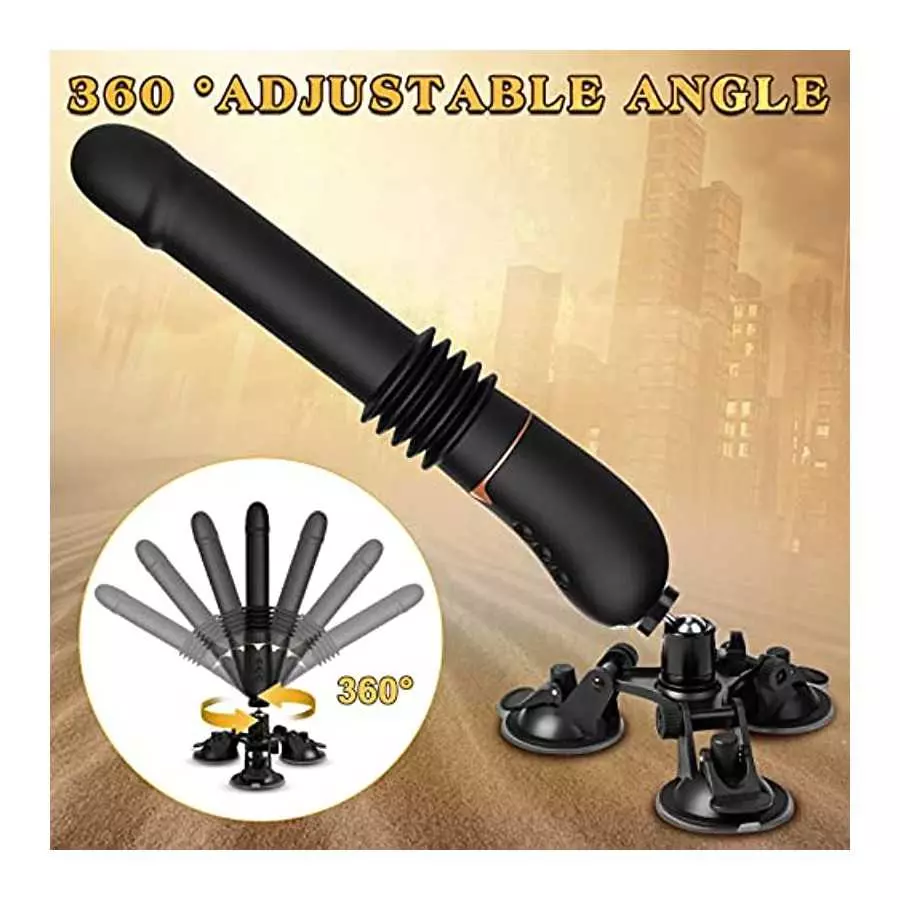 Sex Machine Thrusting Dildo Vibrator - Realistic Vibrating Dildo for Women with 3 Thrusts 7 Vibrations, Suction Cup Dildo for Cl