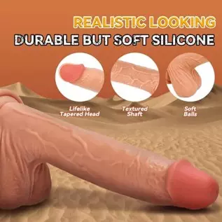 9.5" Thrusting Dildo Vibrator for Women - Huge Realistic Vibrating Dildo with 5 Thrusting Swing Modes 7 Vibrations, Strap On Dil 9.5" Thrusting Dildo Vibrator for Women - Huge Realistic Vibrating Dildo with 5 Thrusting Swing Modes 7 Vibrations, Strap On Dil