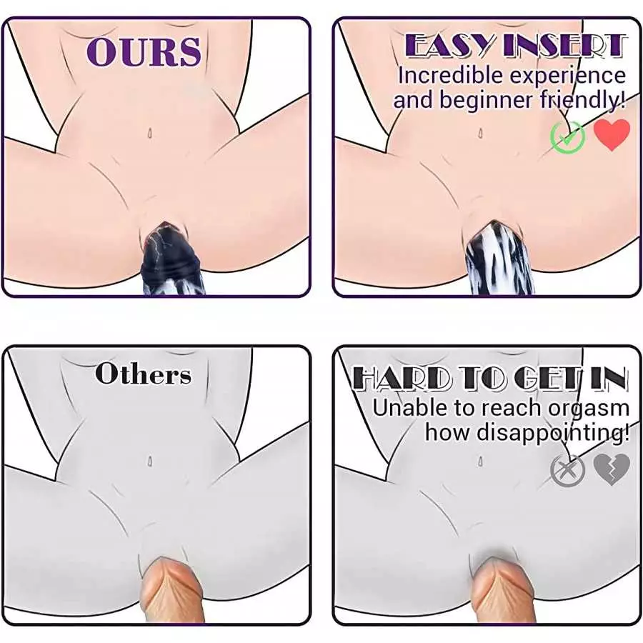 Huge Realistic Thick Dildos, 10 inch Silicone Giant Bad Dragon Dildo with Strong Suction Cup for Hands-Free Play, Large Big Mons