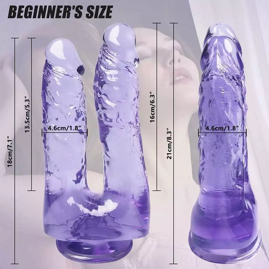 7 Inch Double Ended Realistic Dildo Thrusting Dildo Sex Toy for Women,Dildo for Clitoral G-spot Anal Stimulation with Strong Suc