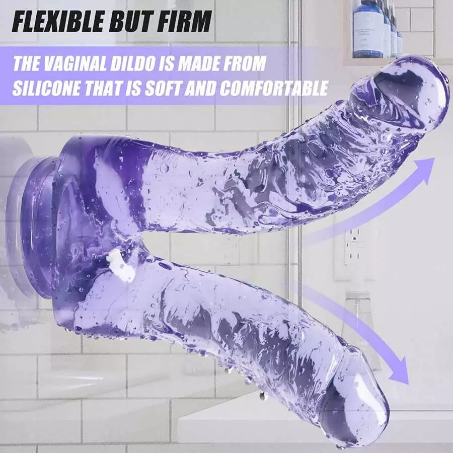 7 Inch Double Ended Realistic Dildo Thrusting Dildo Sex Toy for Women,Dildo for Clitoral G-spot Anal Stimulation with Strong Suc