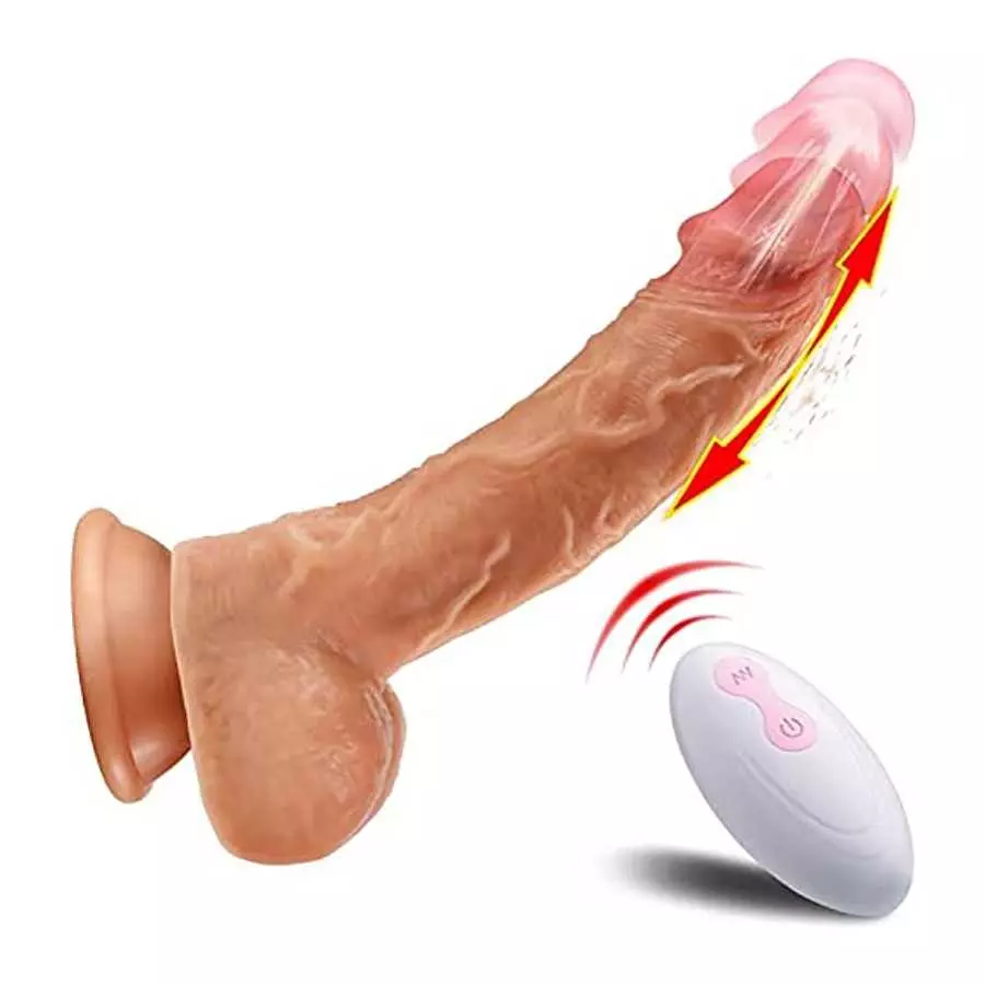 Thrusting Dildo Vibrator with 8 Vibrating Modes Sex Toys 8.6 Inch Realistic Dildos, fleshlightWireless Vibrating Dildos with Hea Thrusting Dildo Vibrator with 8 Vibrating Modes Sex Toys 8.6 Inch Realistic Dildos, fleshlightWireless Vibrating Dildos with Hea
