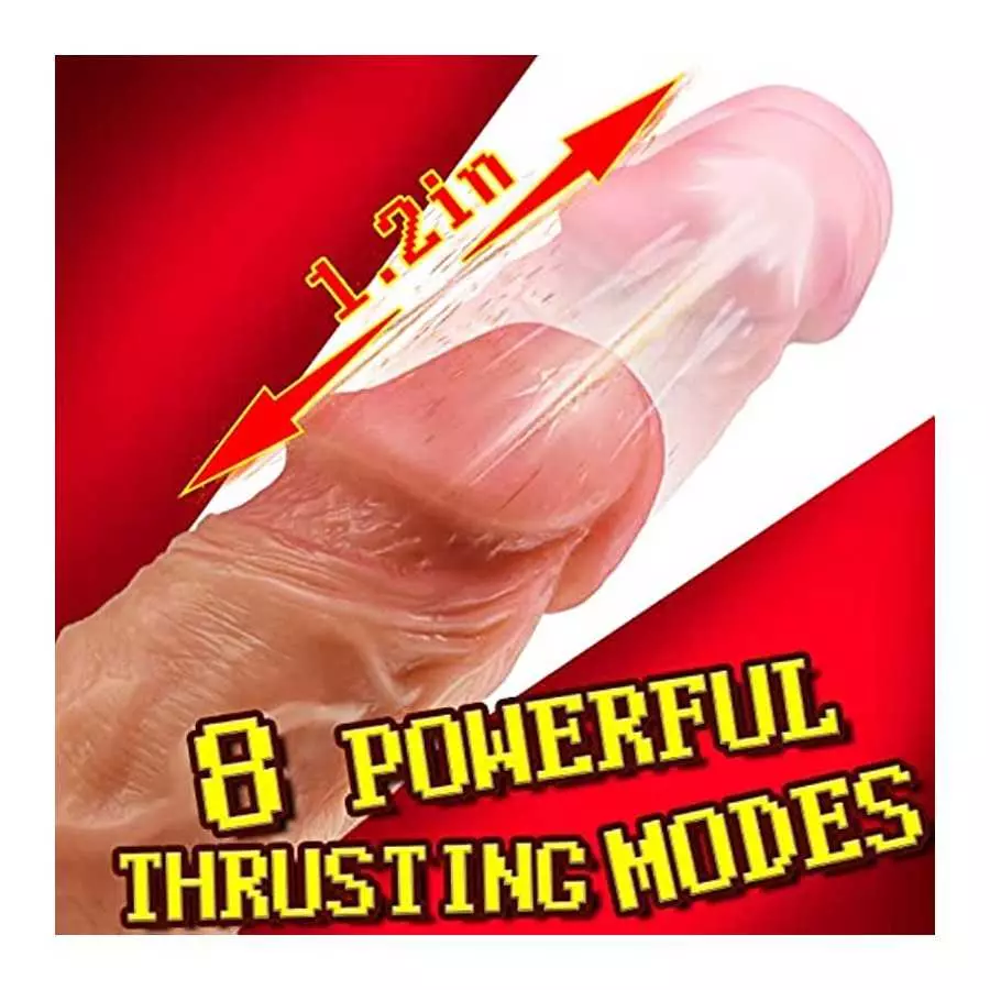 Thrusting Dildo Vibrator with 8 Vibrating Modes Sex Toys 8.6 Inch Realistic Dildos, fleshlightWireless Vibrating Dildos with Hea