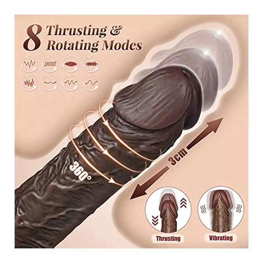 Thrusting Dildo Vibrator Sex Toy for Women - Dildos for Women Realistic Dildo with 8 Thrusts & Vibrations G Spot Vibrator Sex To