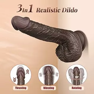 Thrusting Dildo Vibrator Sex Toy for Women - Dildos for Women Realistic Dildo with 8 Thrusts & Vibrations G Spot Vibrator Sex To Thrusting Dildo Vibrator Sex Toy for Women - Dildos for Women Realistic Dildo with 8 Thrusts & Vibrations G Spot Vibrator Sex To