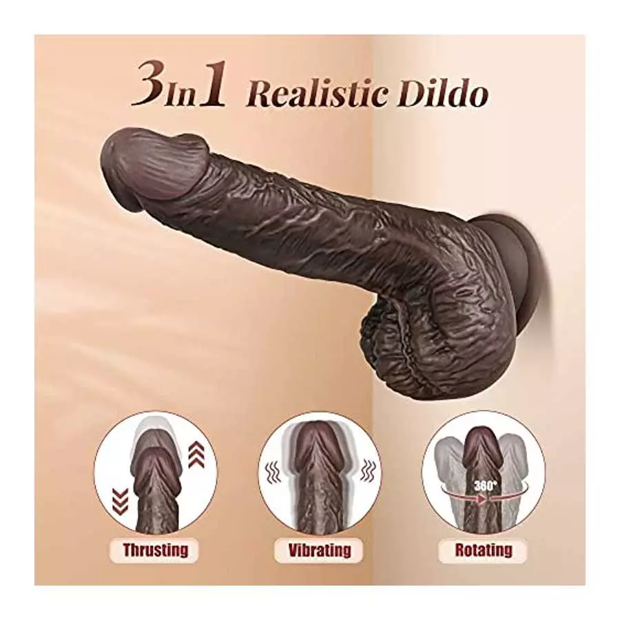 Thrusting Dildo Vibrator Sex Toy for Women - Dildos for Women Realistic Dildo with 8 Thrusts & Vibrations G Spot Vibrator Sex To