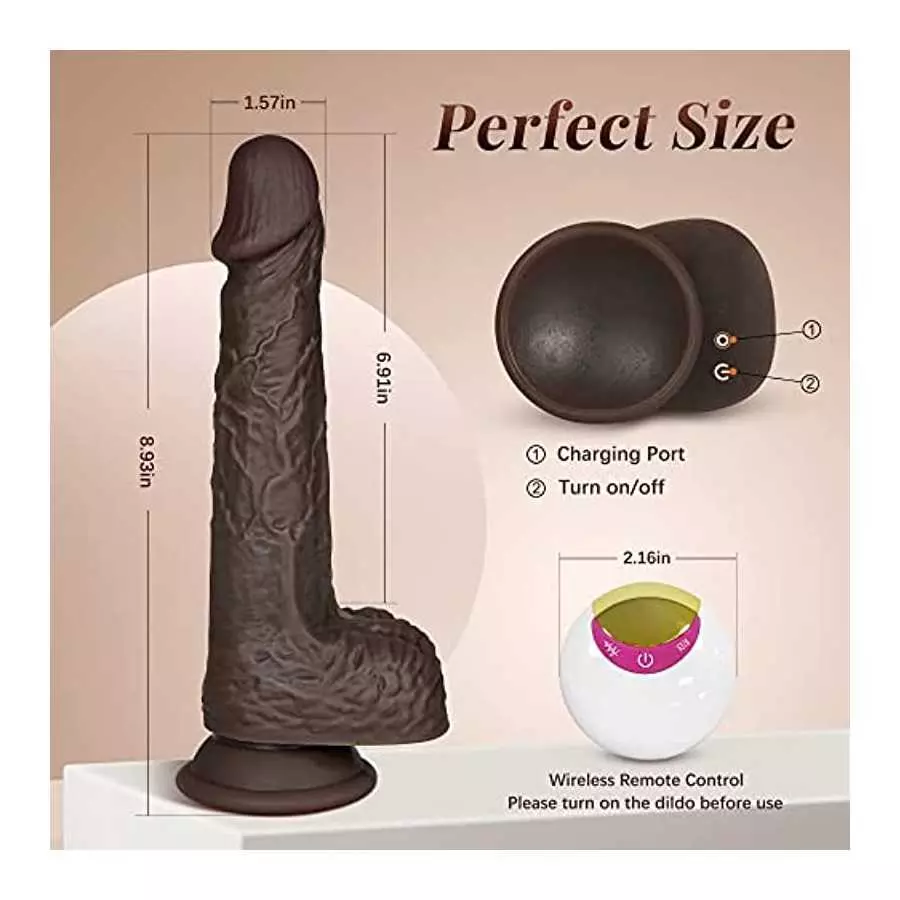 Thrusting Dildo Vibrator Sex Toy for Women - Dildos for Women Realistic Dildo with 8 Thrusts & Vibrations G Spot Vibrator Sex To