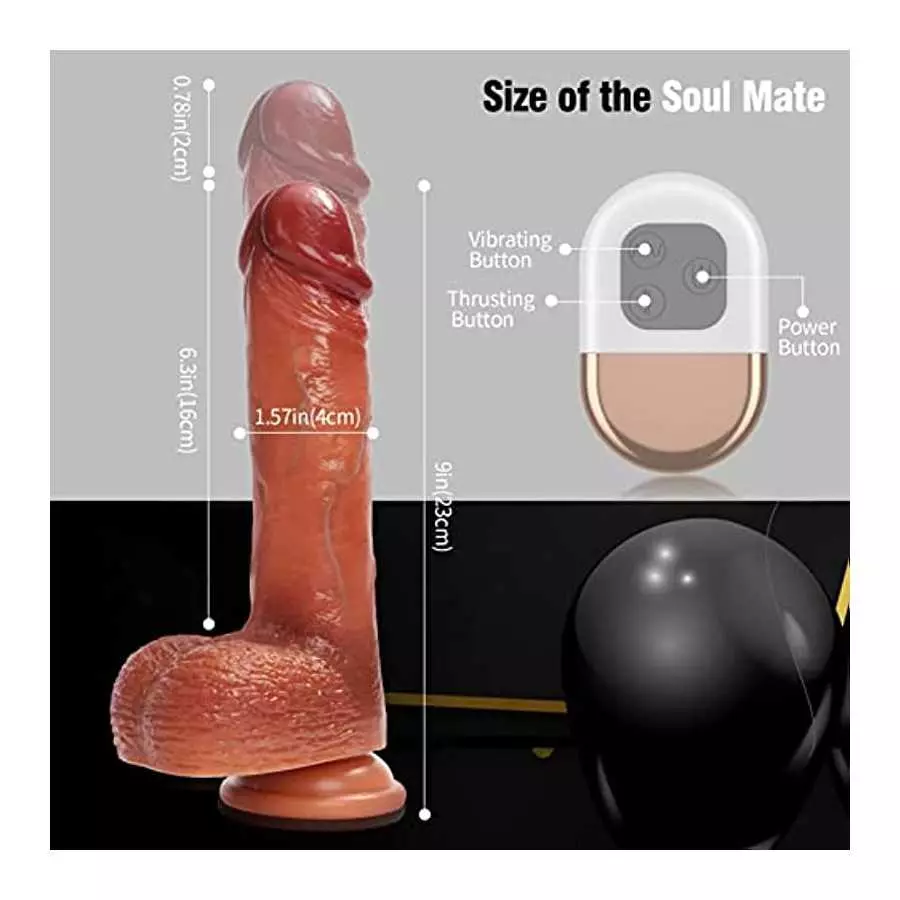 Adult Sex Toys for Womens Pleasure - Thrusting Vibrating Dildo Vibrator with Heating Function, Ultra Vivid Realistic Rose Dildos
