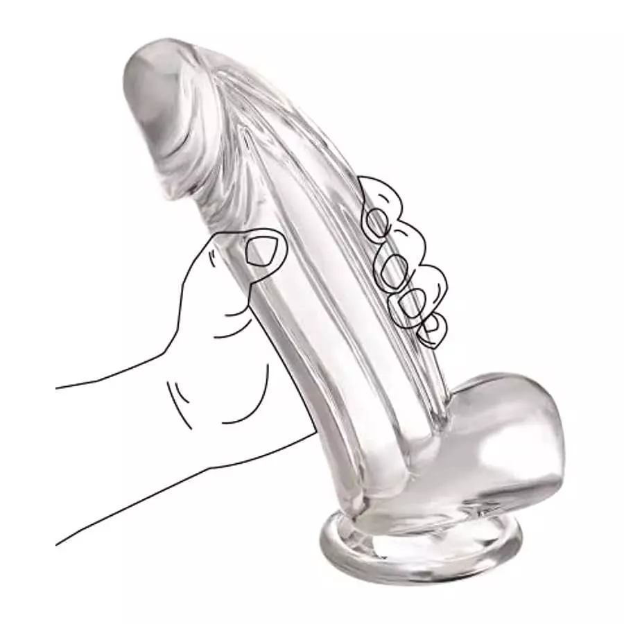 8.7 Inch Realistic Dildo,Clear Dildo,Big Thick Penis with Strong Suction Cup for Hands-Free Play,Body-Safe Material Anal Dildo f 8.7 Inch Realistic Dildo,Clear Dildo,Big Thick Penis with Strong Suction Cup for Hands-Free Play,Body-Safe Material Anal Dildo f