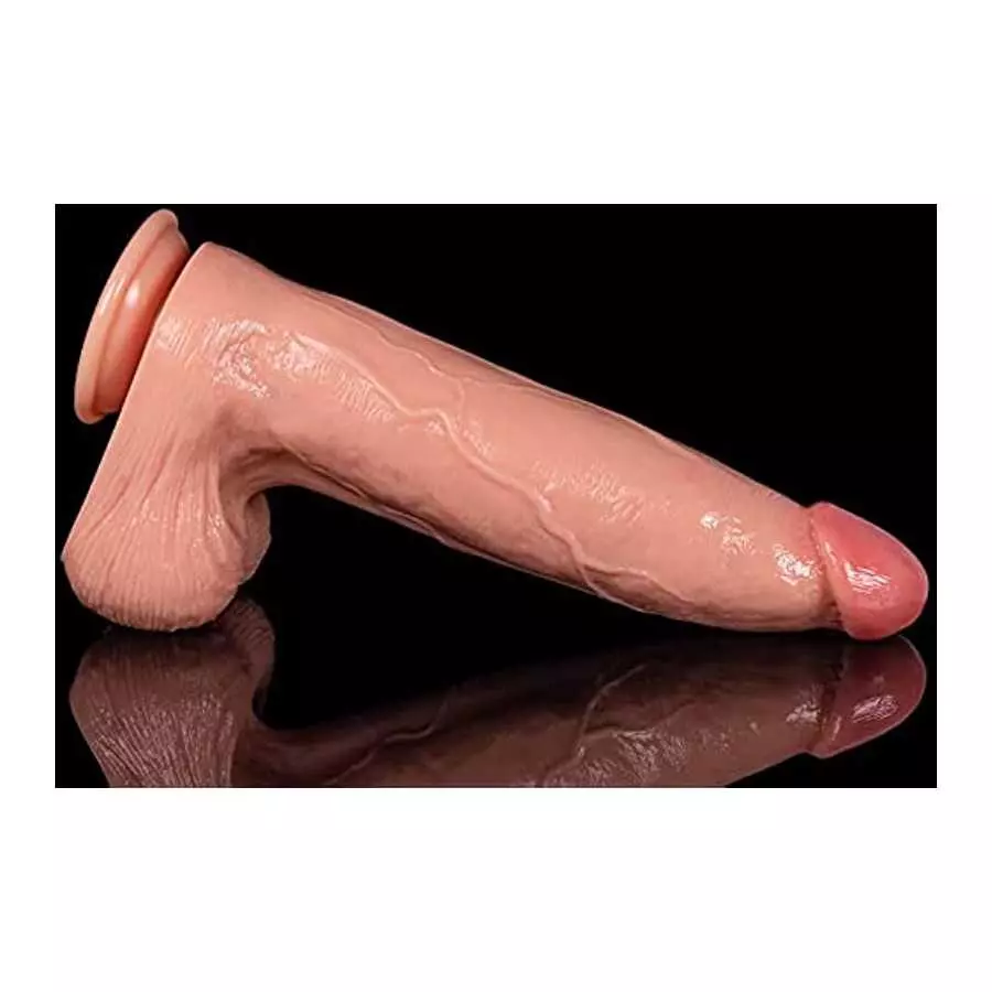 2.83’’ Diameter Huge Thick Dildo, 13 inch Realistic Giant Dildo Feels Like Skin, Lifelike Penis Monster Dildos with Suction Cup