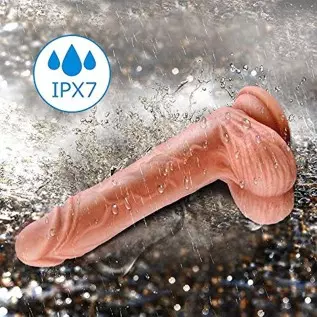 Thrusting Dildo Vibrator with Strong Suction Cup,Heating Realistic Dildo with 8 Thrusting Modes Liquid Silicone Adult Sex Toy G-