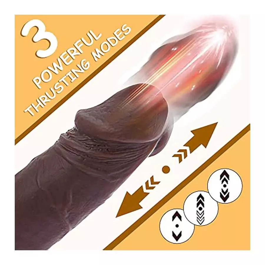 8.5" Thrusting Dildo Vibrator Sex Toys for Women,Black Realistic Dildos with Remote Control for Anal Clitoral G Spot Stimulation