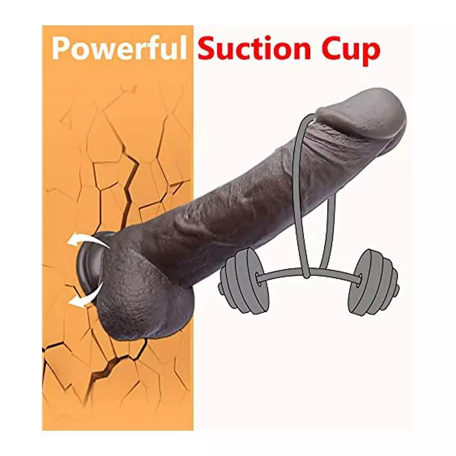 8.5" Thrusting Dildo Vibrator Sex Toys for Women,Black Realistic Dildos with Remote Control for Anal Clitoral G Spot Stimulation