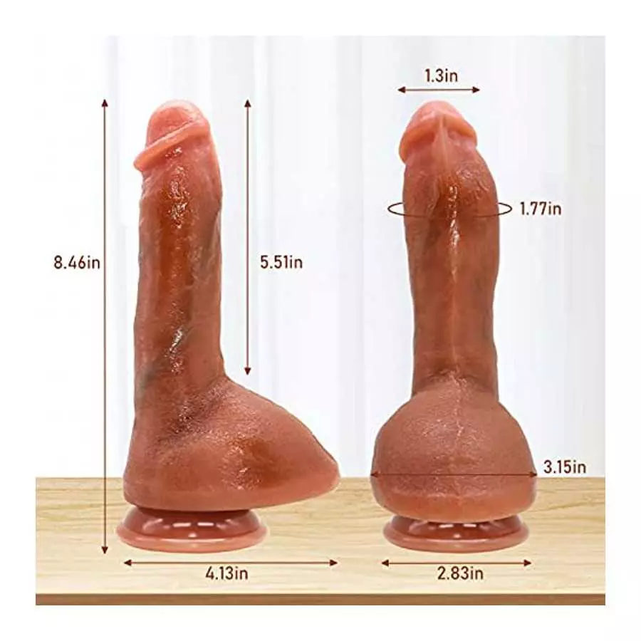 Thick Lifelike Silicone Anal Dildo Adult Sex Toys for Women or Men, Strap On Harness Ultra Soft Dildo,Body Safe Huge Realistic D