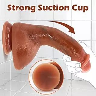 Thick Lifelike Silicone Anal Dildo Adult Sex Toys for Women or Men, Strap On Harness Ultra Soft Dildo,Body Safe Huge Realistic D