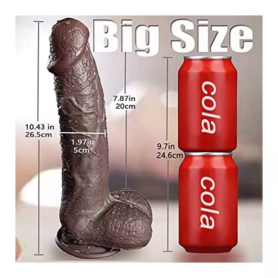 10.4'' Huge Realistic Dildo,Dual Density Liquid Silicone Giant Monster Penis with Strong Suction Cup for Women Vaginal and Anal
