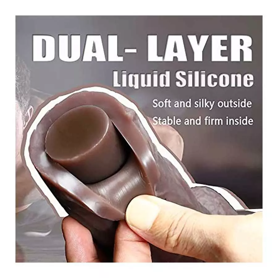 10.4'' Huge Realistic Dildo,Dual Density Liquid Silicone Giant Monster Penis with Strong Suction Cup for Women Vaginal and Anal