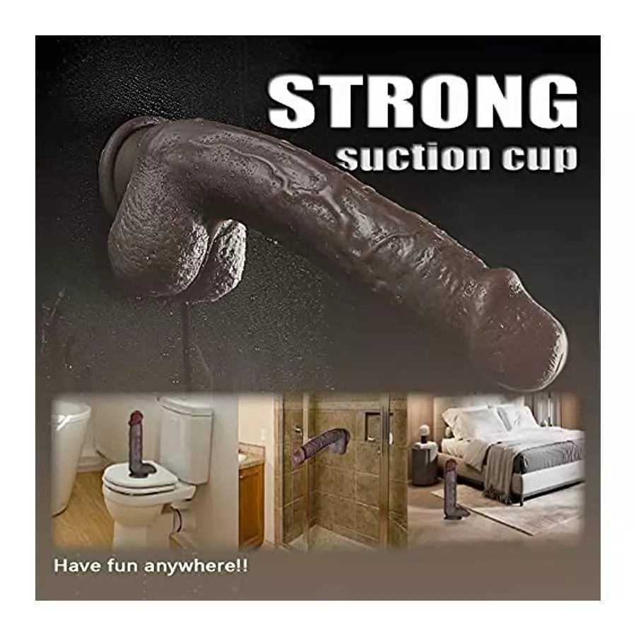 10.4'' Huge Realistic Dildo,Dual Density Liquid Silicone Giant Monster Penis with Strong Suction Cup for Women Vaginal and Anal