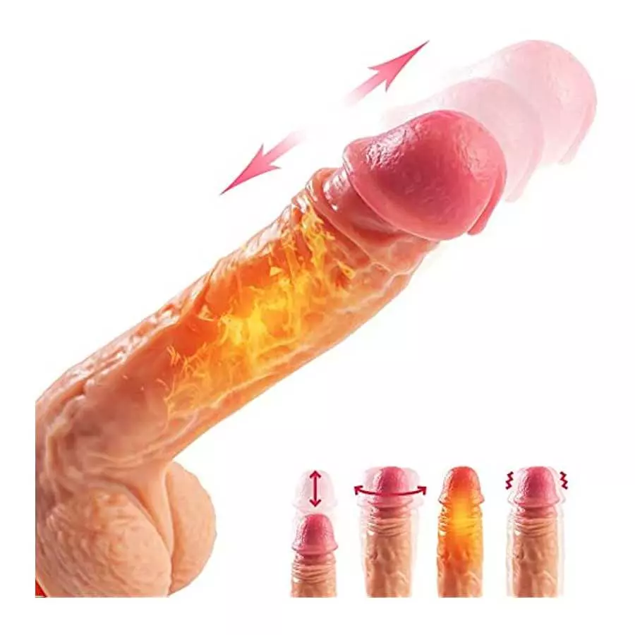 9.8'' Thrusting Dildo Vibrator with Vibrating and Heating Realistic Vibrating Dildo with Big Size Thick Vibrating Dildo for Wome 9.8'' Thrusting Dildo Vibrator with Vibrating and Heating Realistic Vibrating Dildo with Big Size Thick Vibrating Dildo for Wome