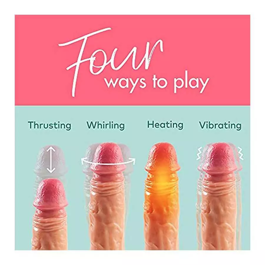 9.8'' Thrusting Dildo Vibrator with Vibrating and Heating Realistic Vibrating Dildo with Big Size Thick Vibrating Dildo for Wome
