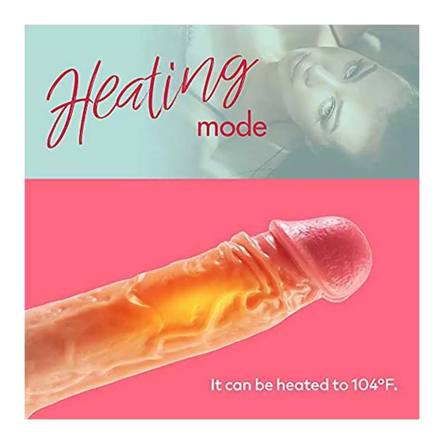 9.8'' Thrusting Dildo Vibrator with Vibrating and Heating Realistic Vibrating Dildo with Big Size Thick Vibrating Dildo for Wome