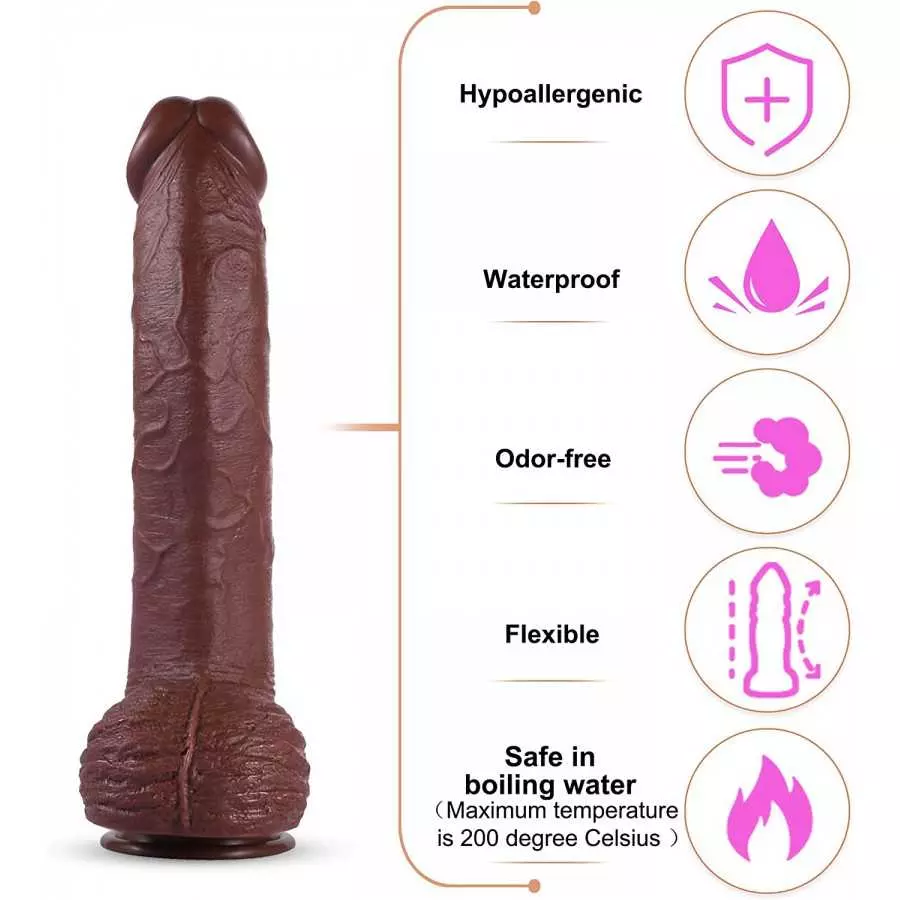 Realistic Dildo,12.2 Inch Huge Dildo with Strong Suction Cup Big Dildo