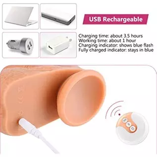 UTIMI 9.8" Realistic Vibrating Dildo Thrusting Sex Toy for Women with 5 Thrusting & 7 Licking & 360°Rotation & 7 Vibration Modes UTIMI 9.8" Realistic Vibrating Dildo Thrusting Sex Toy for Women with 5 Thrusting & 7 Licking & 360°Rotation & 7 Vibration Modes